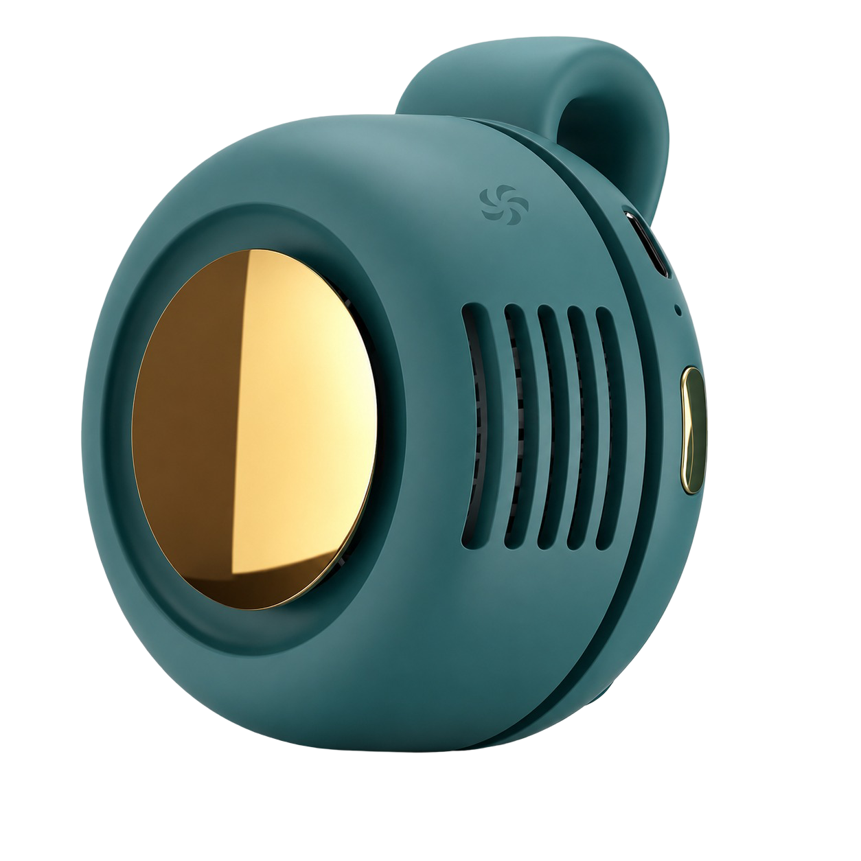 Mini ventilador portátil verde azulado