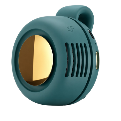 Mini ventilador portátil verde azulado